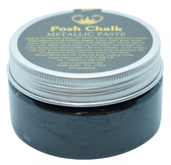 Posh Chalk Smooth Metallic Paste - Black Carbon - Черно въглерод