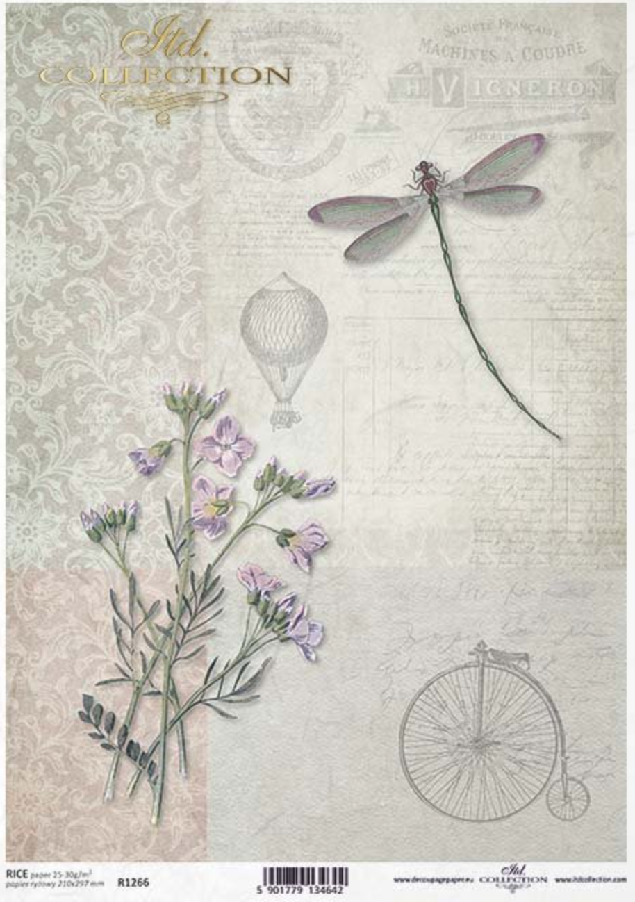 Decoupage Rice Paper - A4 - 1 piece - 1266