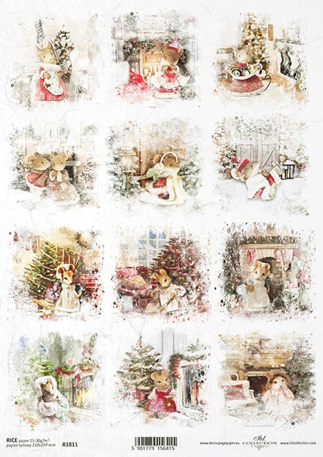 Decoupage Rice Paper - A4 - 1 piece - 1811