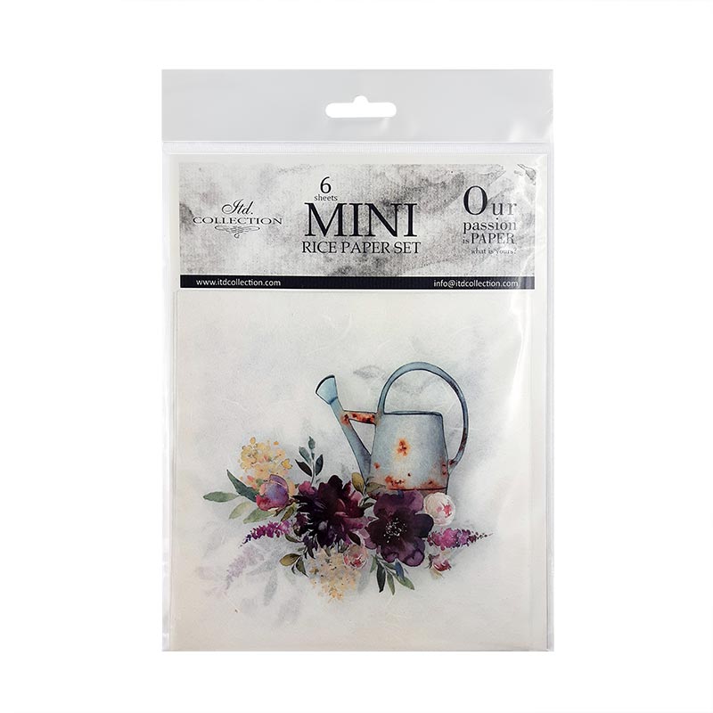 Decoupage Paper - Rice Paper - Set - 6 papers - 15cm x 15cm - 019