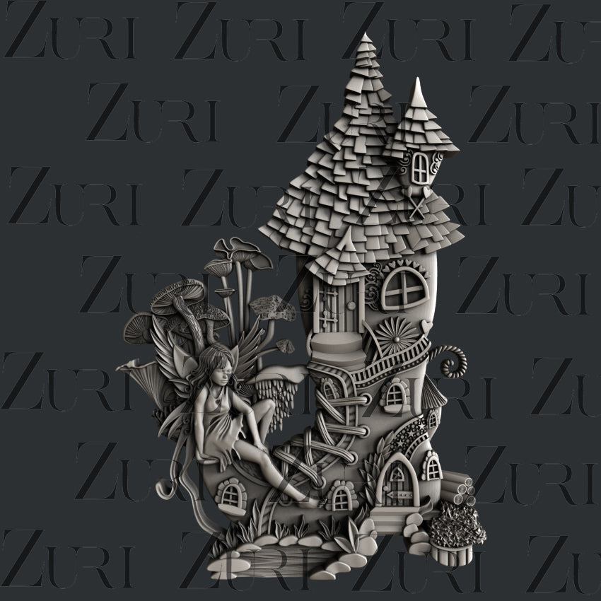Fairy Cottage - "Къщичка за самовили"8.6 x 12.7 x 0.8cm