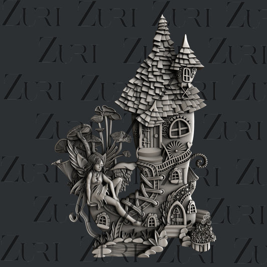 Fairy Cottage - "Къщичка за самовили"8.6 x 12.7 x 0.8cm