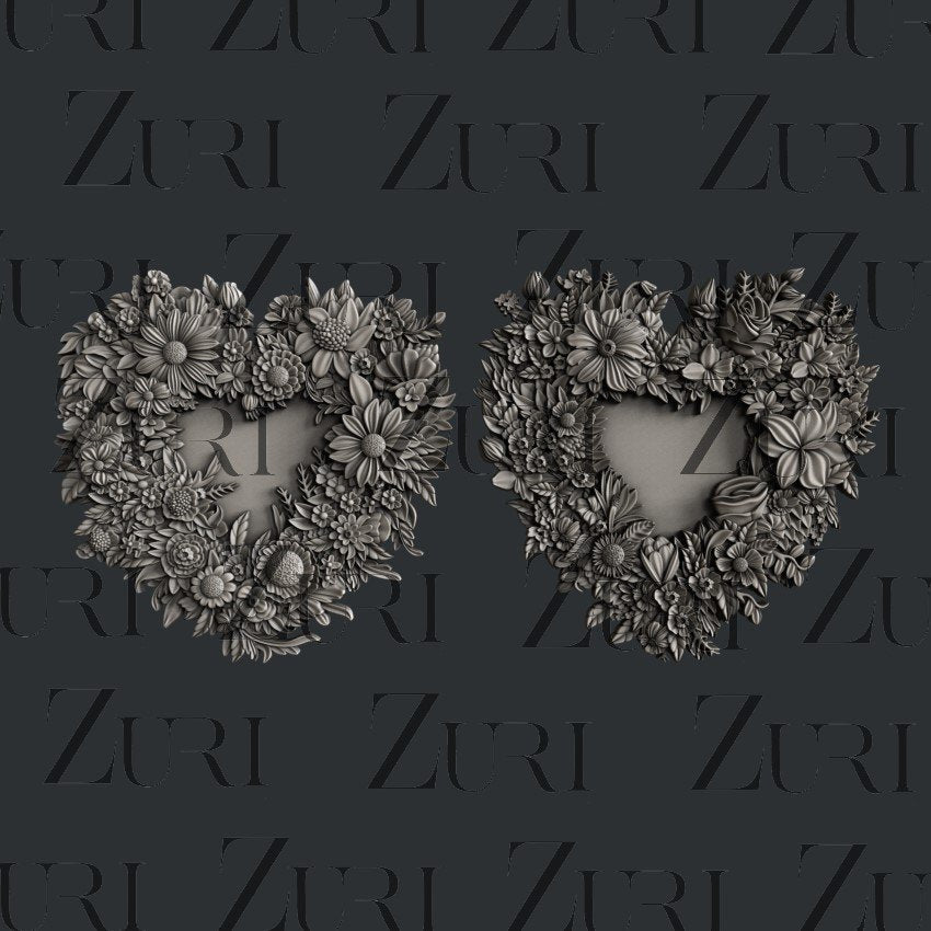Floral Love Hearts - 23.4 x 12.2 x 0.92cm