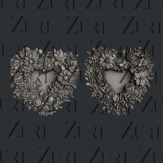 Floral Love Hearts - 23.4 x 12.2 x 0.92cm