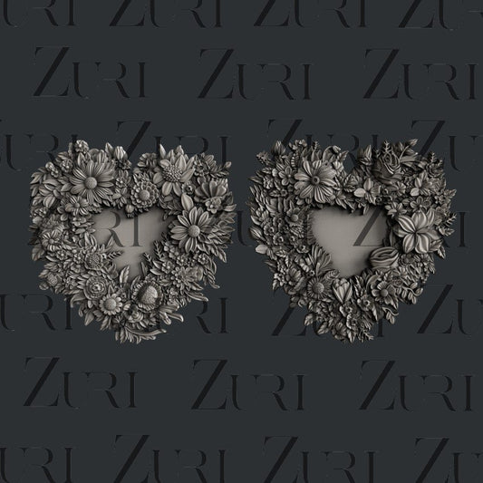 Floral Love Hearts - 23.4 x 12.2 x 0.92cm