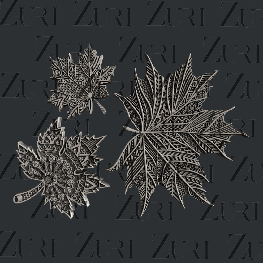 Ornate Leaves - 16.6 x 12.8 x 0.72 - Богато украсени листа