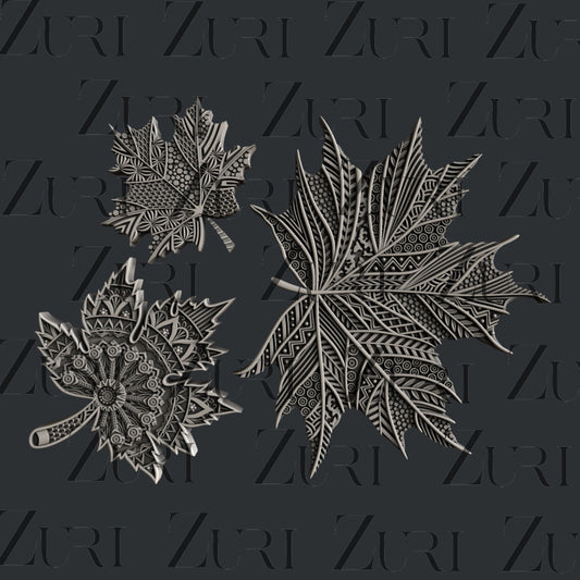 Ornate Leaves - 16.6 x 12.8 x 0.72 - Богато украсени листа