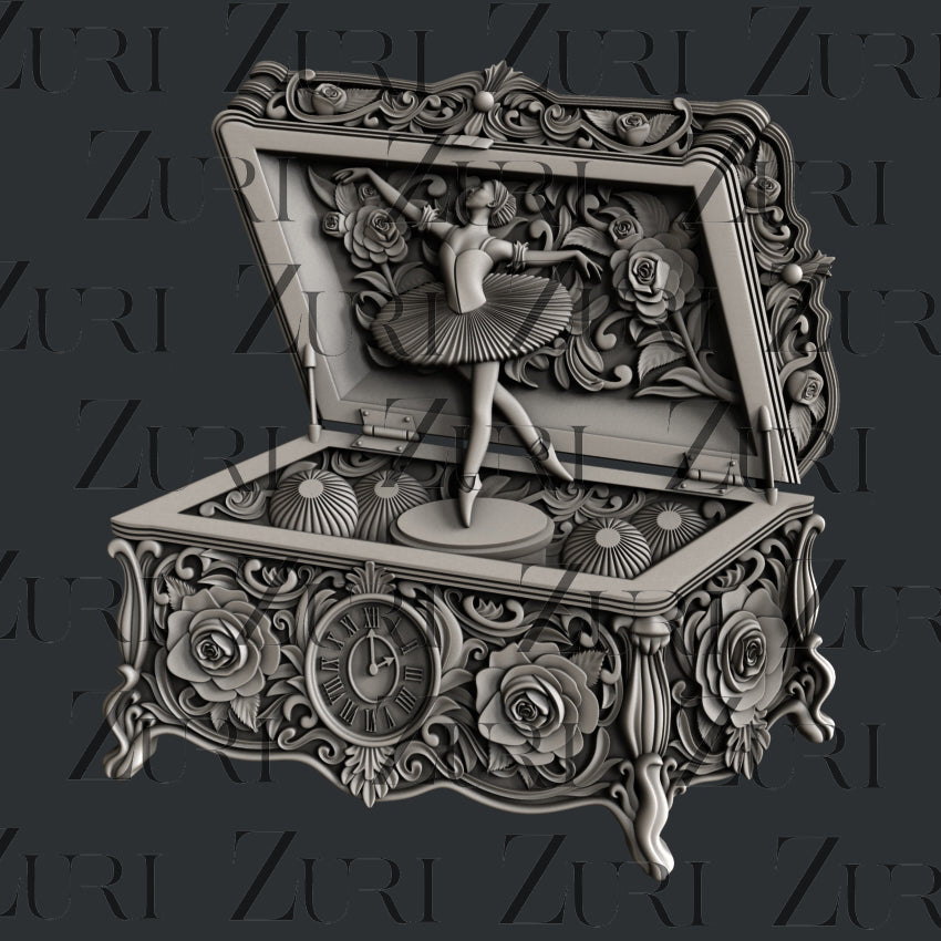Zuri Music Box - 12.7cm x 11.5cm x 0.9cm