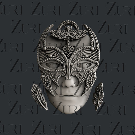 Bohemian Mask Set 3 - 10.1x12.4x1.12cm
