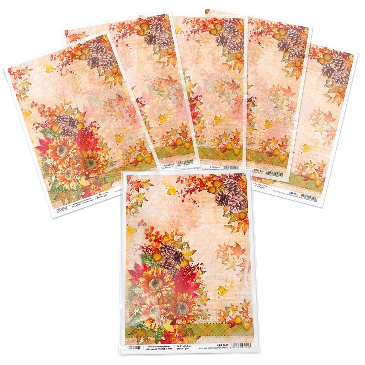 Piuma A4 Decoupage Paper - Summer into Fall - CBRP057