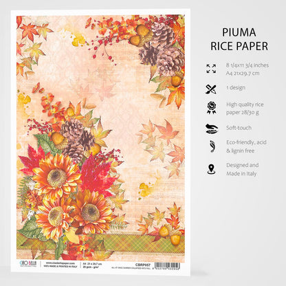 Piuma A4 Decoupage Paper - Summer into Fall - CBRP057