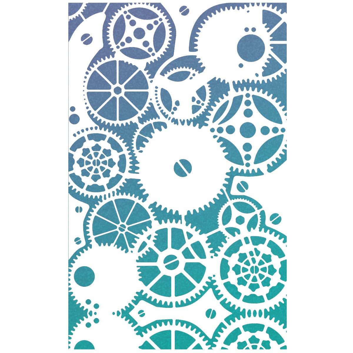 Ciao Bella MSB029 - Stencil - Clock Gears - 12.7 x 20.3cm