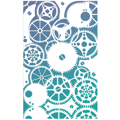 Ciao Bella MSB029 - Stencil - Clock Gears - 12.7 x 20.3cm