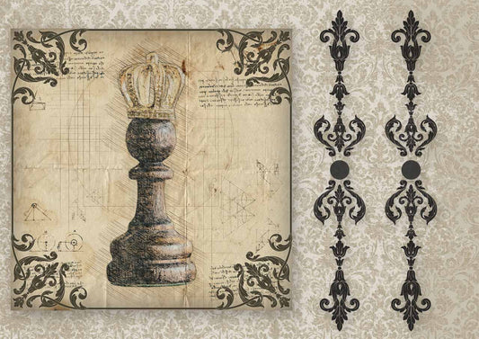 Decoupage Queen - Dainty and the Queen Check Mate - A4