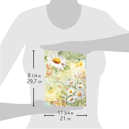 Piuma A4 Decoupage Paper - Daisies & Ladybirds - CBRP120