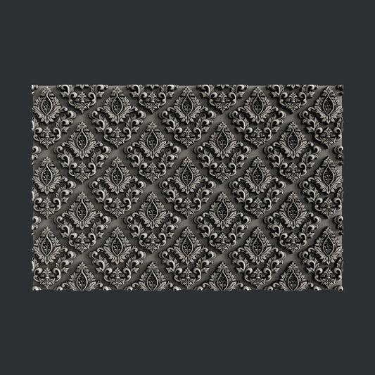 Zuri Damask Wall Texture Sheet - 17cm x 10.9cm x 0.3cm