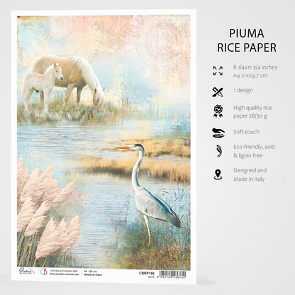 Декупажна хартия Piuma A4 - DELTA - CBRP156