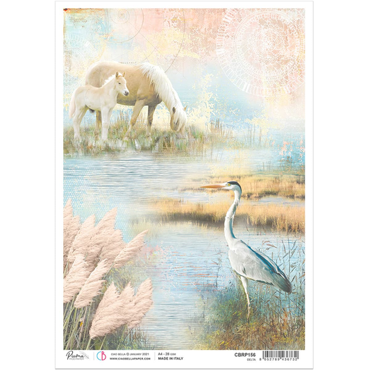 Piuma A4 Decoupage Paper - DELTA - CBRP156