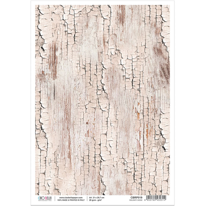 Piuma A4 Decoupage Paper - Dolomiti Wood CBRP019