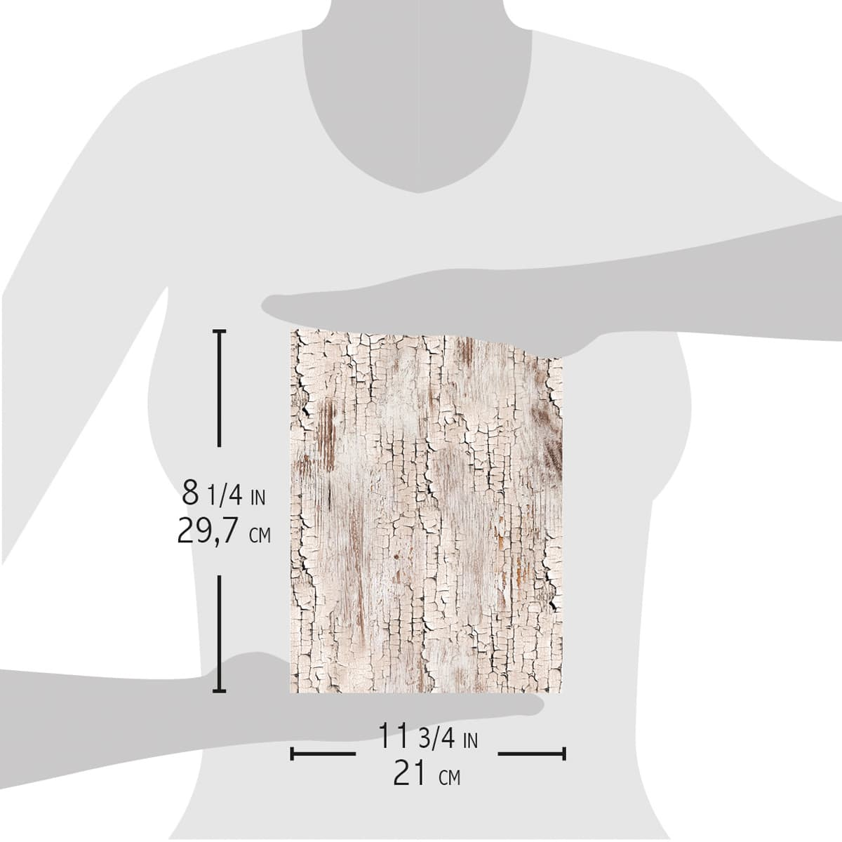 Piuma A4 Decoupage Paper - Dolomiti Wood CBRP019