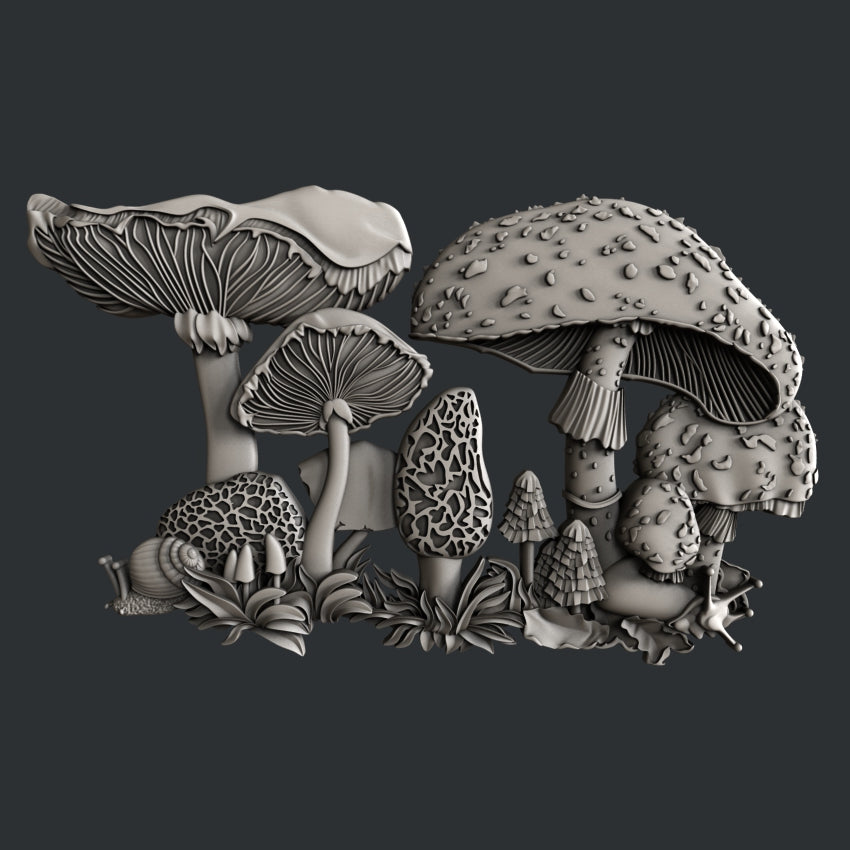 Zuri Enchanted/Fairyland Mushrooms - 17.5cm x 10.6cm x 1cm