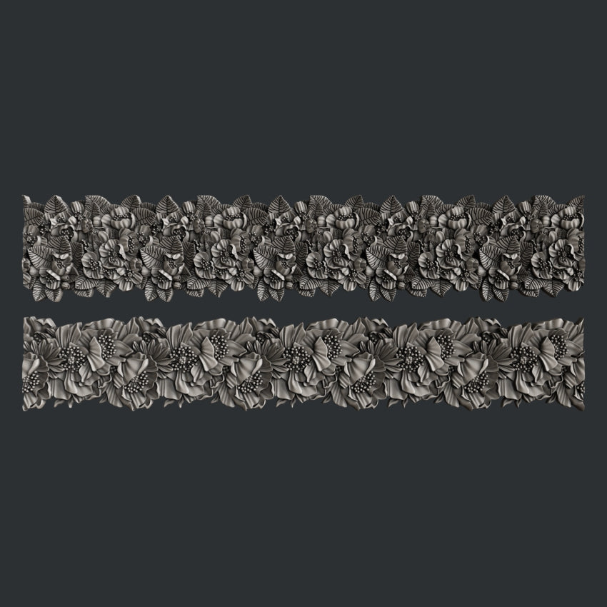 Zuri Floral Borders 2 - 23.6cm x 10.7cm x 0.6cm