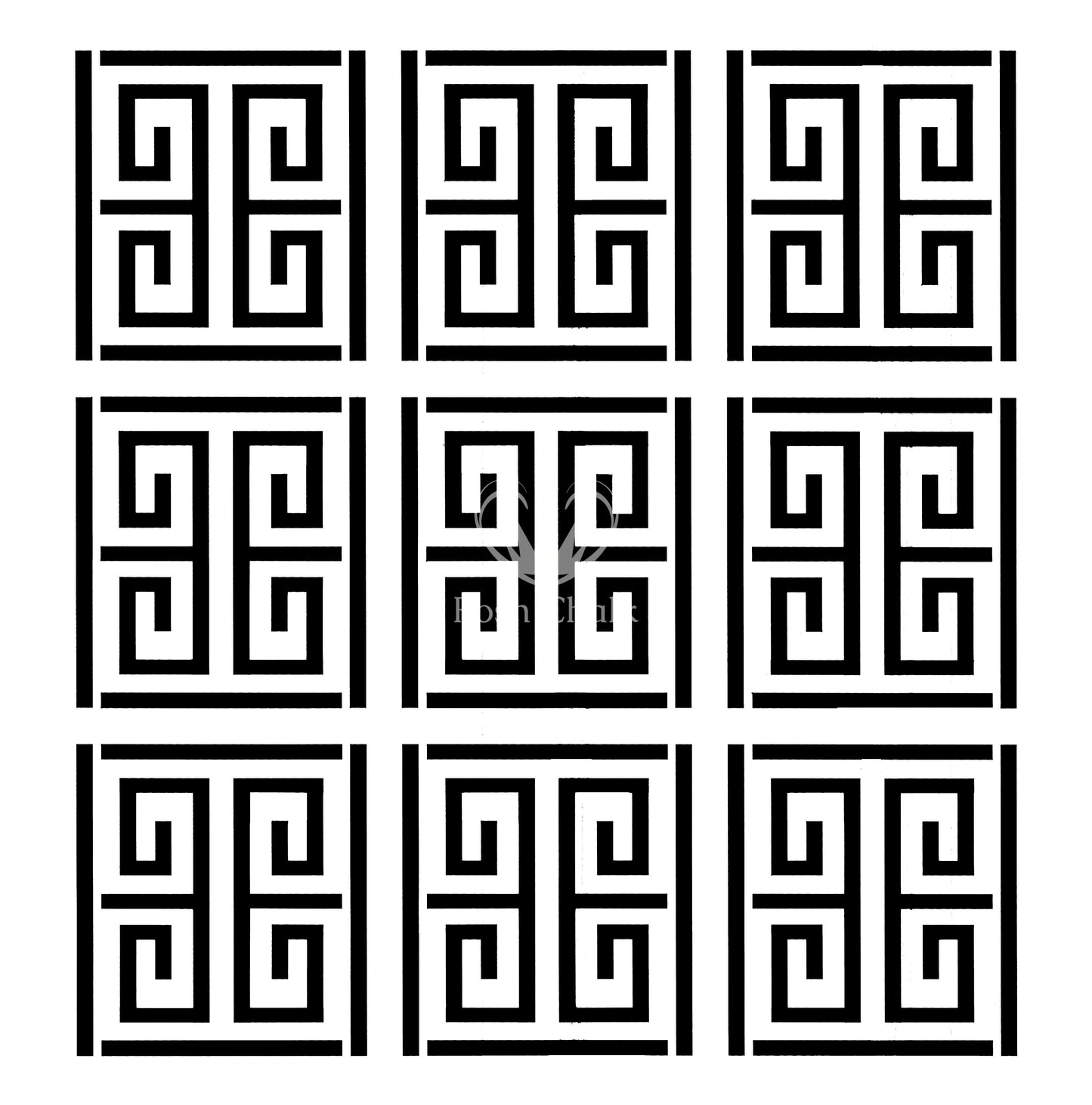Posh Chalk Stencil - Greek Maze - 50 x 50cm