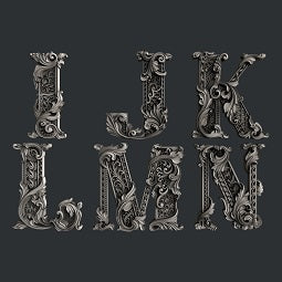 Зури монограм IJKLMN