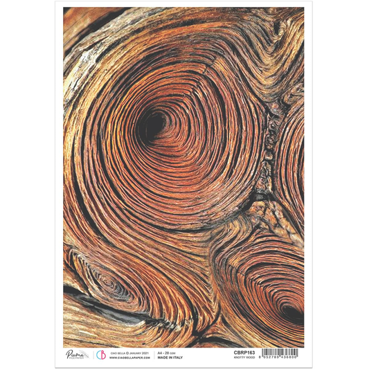 Piuma A4 Decoupage Paper - Knotty Wood - CBRP163