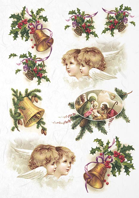 Decoupage Rice Paper - Christmas Time Set - RS015