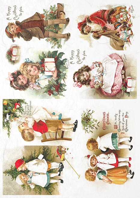 Decoupage Rice Paper - Christmas Time Set - RS015