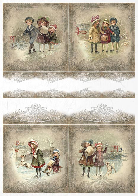 Decoupage Rice Paper - Christmas Time Set - RS015