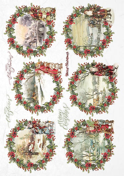 Decoupage Rice Paper - Christmas Time Set - RS015