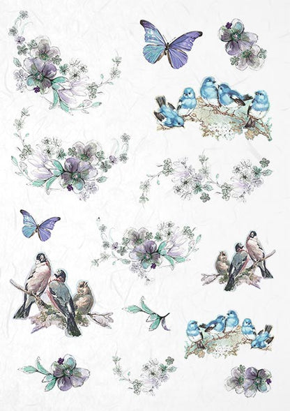 Decoupage Rice Paper - Summertime in Blue - Creative Set -  - RS008