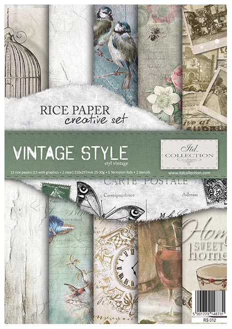 Decoupage Rice Paper - Vintage Style Set - RS012