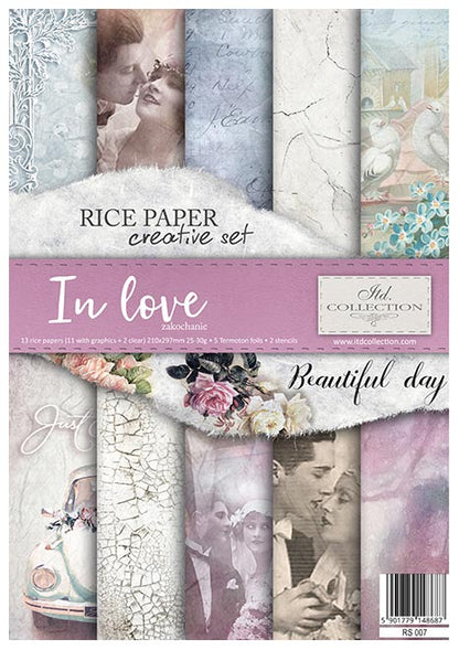 Decoupage Rice Paper - In Love - Creative Set -  - RS007