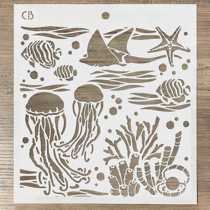 Ciao Bella MS8-002 - Шаблон - Подводен - 20,3 x 20,3 cm