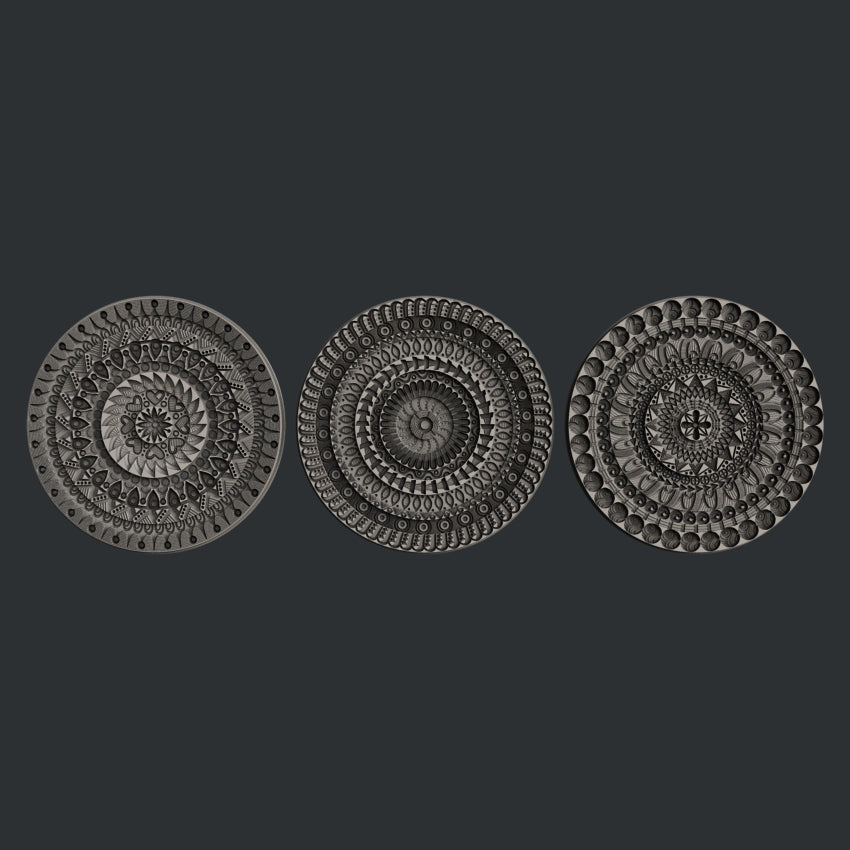 Комплект Zuri Mandala 1 33,5 x 11 x 0,3 cm - Всяка мандала е 10 cm 