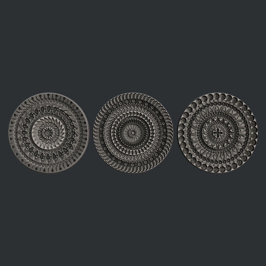 Комплект Zuri Mandala 1 33,5 x 11 x 0,3 cm - Всяка мандала е 10 cm 
