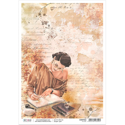 Piuma A4 Decoupage Paper - The Muse - CBRP062