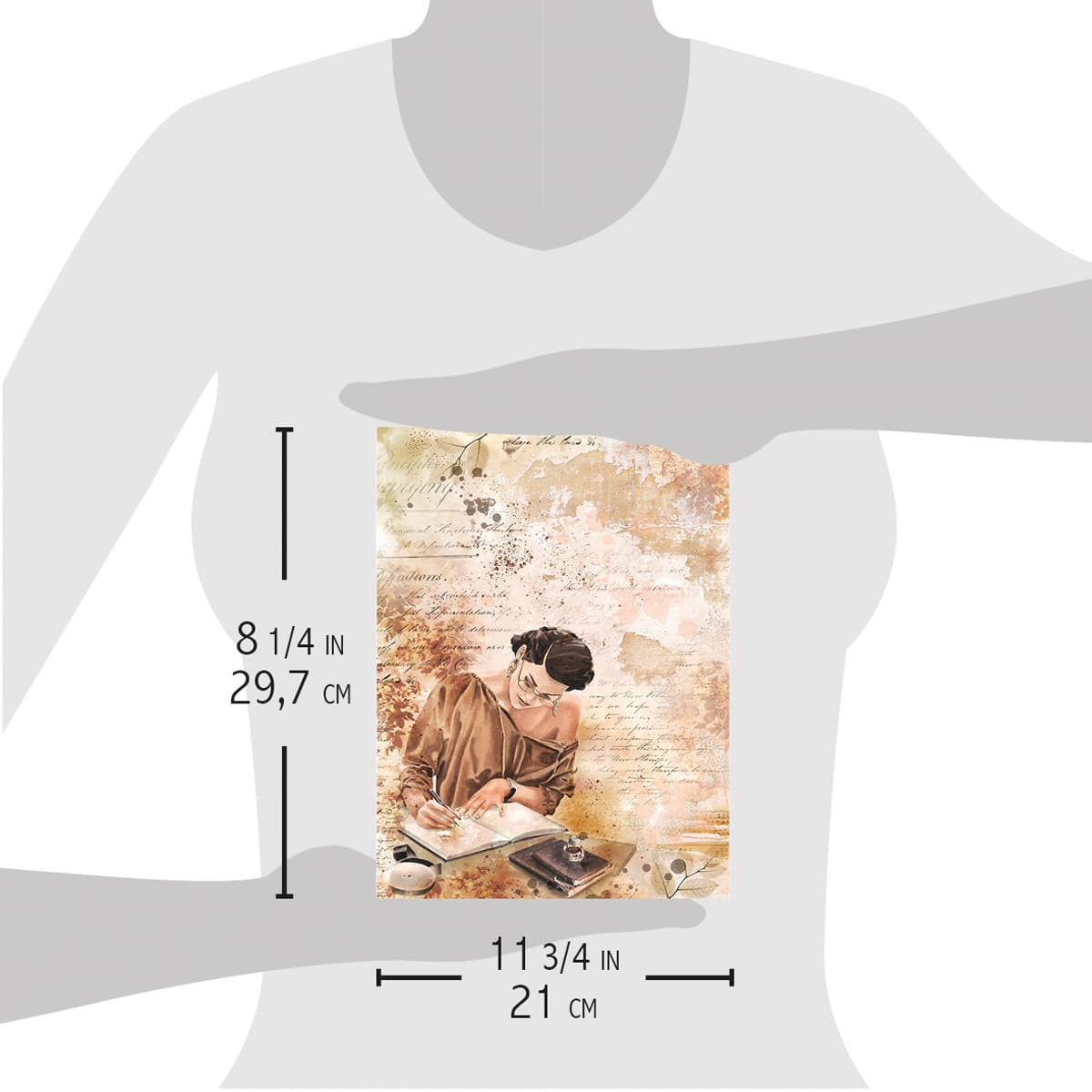 Piuma A4 Decoupage Paper - The Muse - CBRP062