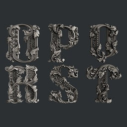Зури монограм OPQRST