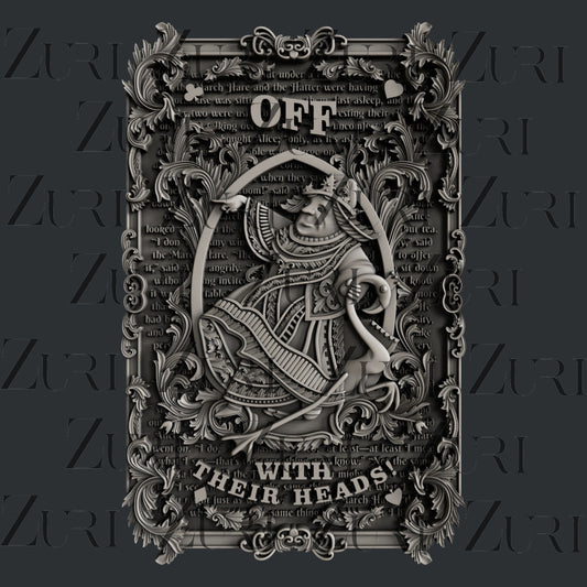 Zuri Off With Their Heads - Alice in Wonderland Collection - W:11.2 cm H: 17.8 cm x D: 0.8 cm