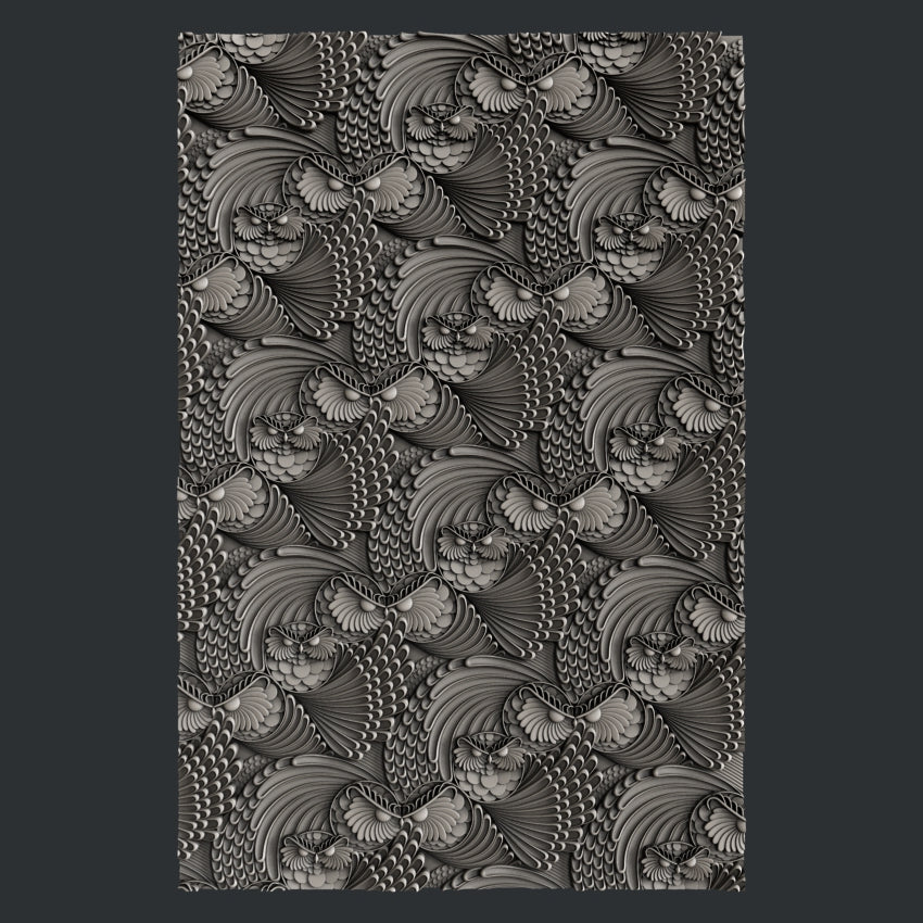 Zuri Owl Flurry Texture Sheet - 16.9 cm x 10.8 cm x 0.3cm