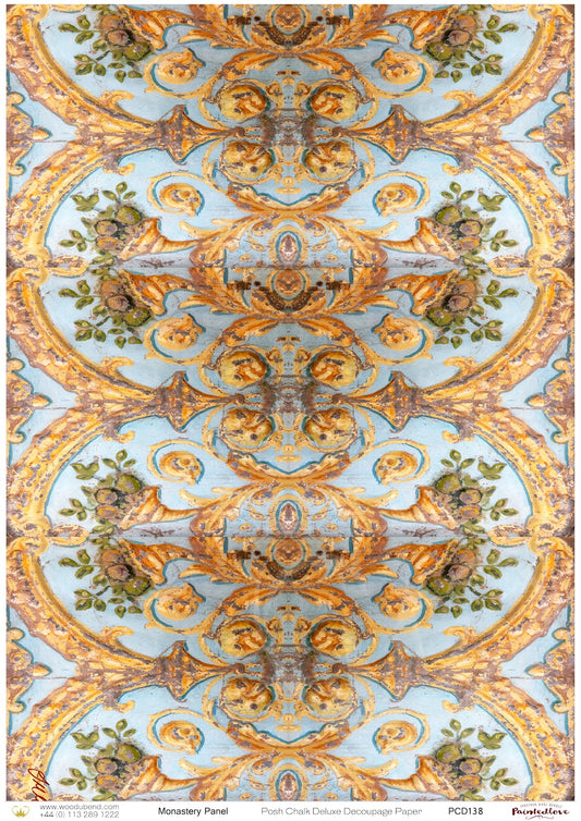Художествена хартия за декупаж с тебешир - Манастирско пано - A1 - 84 x 60 см