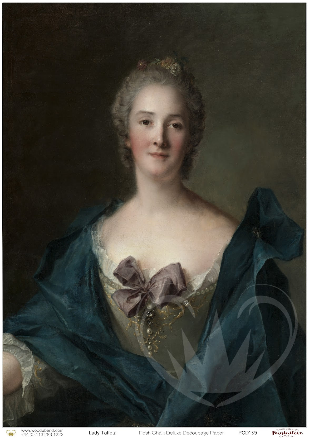 Posh Chalk Decoupage Paper - Lady Taffeta - A3 - 42 x 30 cm
