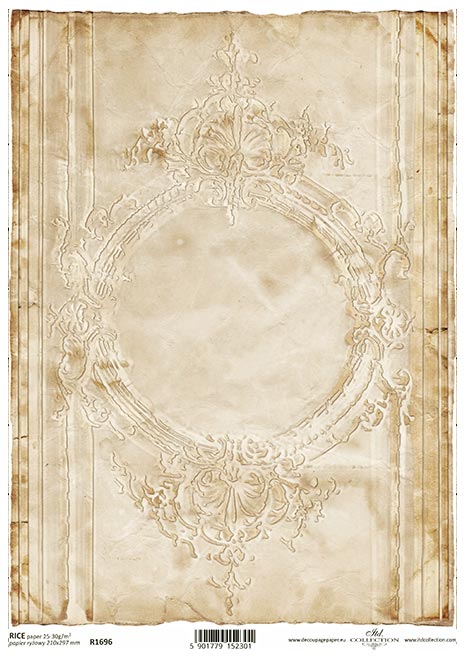 Оризова хартия за декупаж - А4 - 1 бр. - 1696г