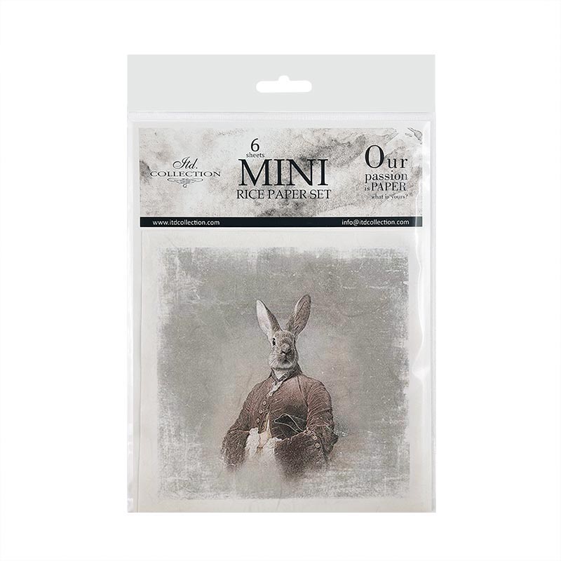 Decoupage Paper - Rice Paper - Set - 6 papers - 15cm x 15cm - 031
