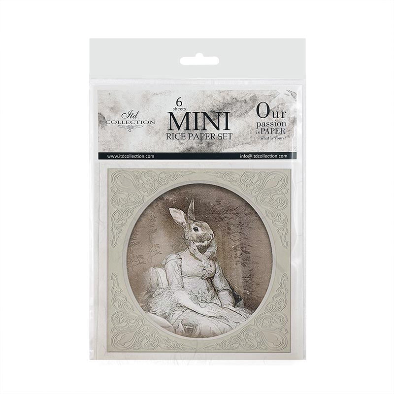 Decoupage Paper - Rice Paper - Set - 6 papers - 15cm x 15cm - 032
