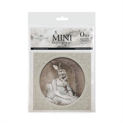 Decoupage Paper - Rice Paper - Set - 6 papers - 15cm x 15cm - 032